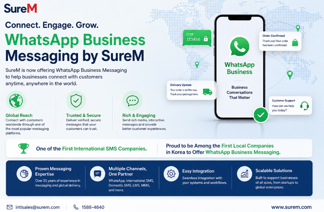 Why Choose SureM for WhatsApp Business Messaging in Korea?